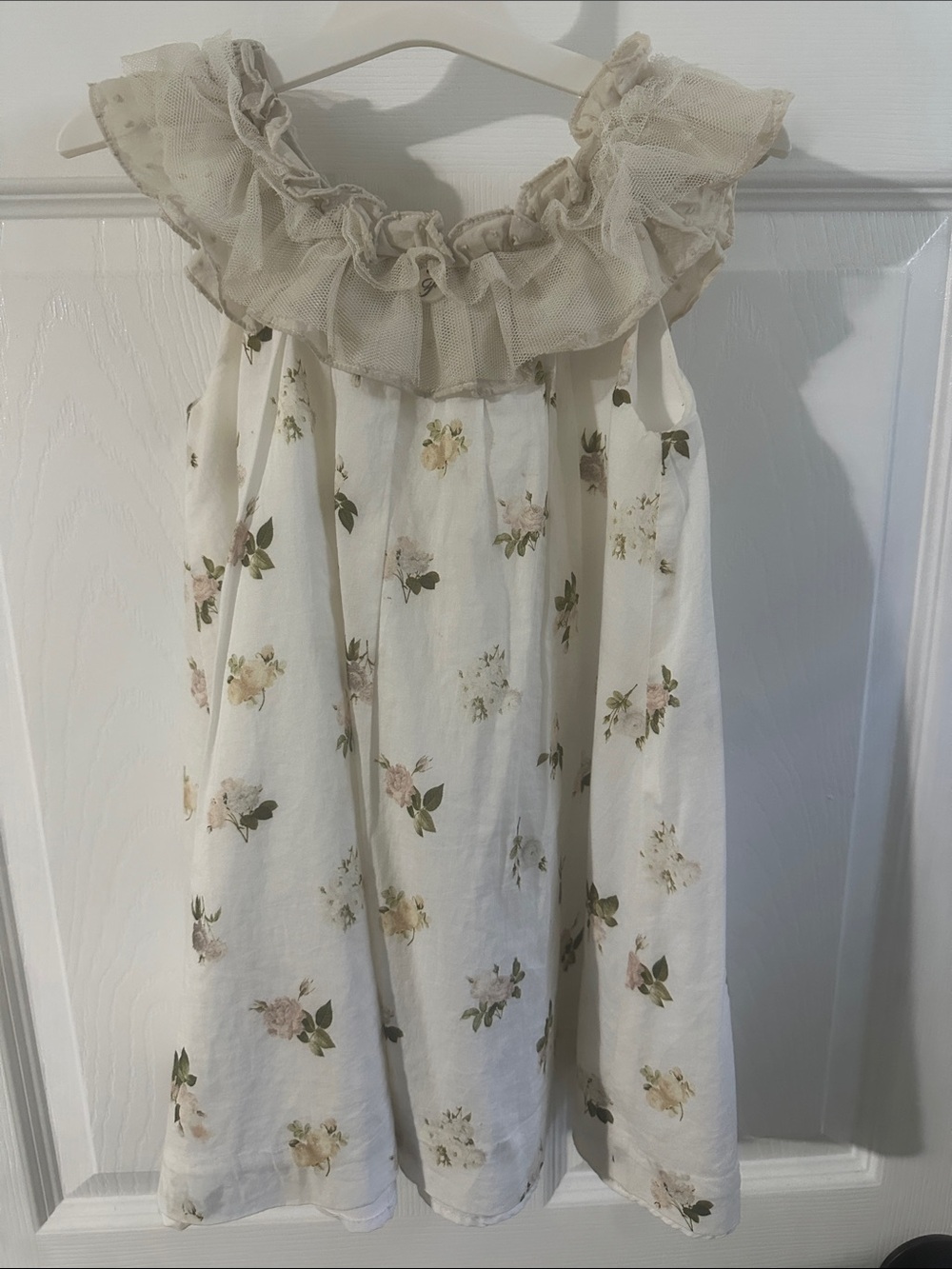Foque ruffle neck floral shift dress